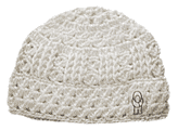 cream crochet eira clothing beanie